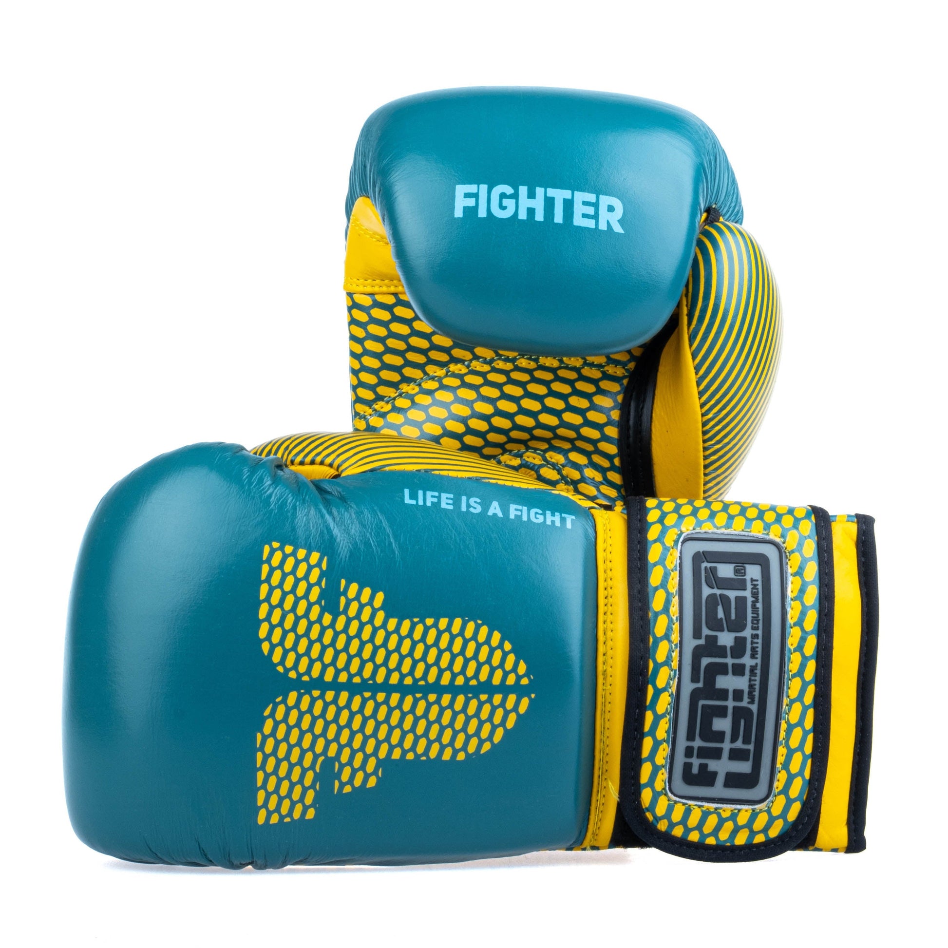 Gants de boxe Fighter Training - bleu/jaune, FBG-TRN-003 - Fighter Sport