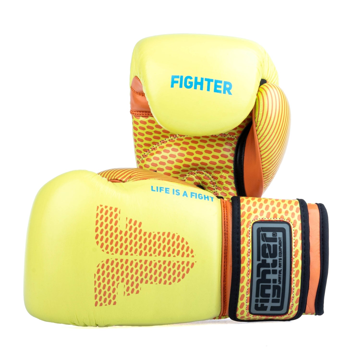Gants de boxe Fighter Training - jaune/orange, FBG-TRN-004 - Fighter Sport