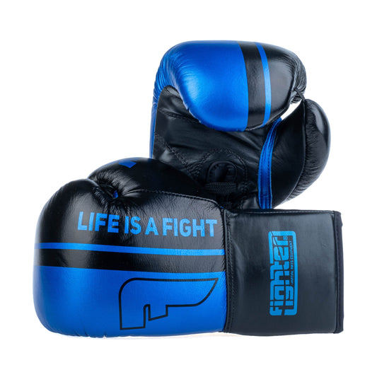 Gants de boxe de compétition Fighter - bleu, FBGF-002BL