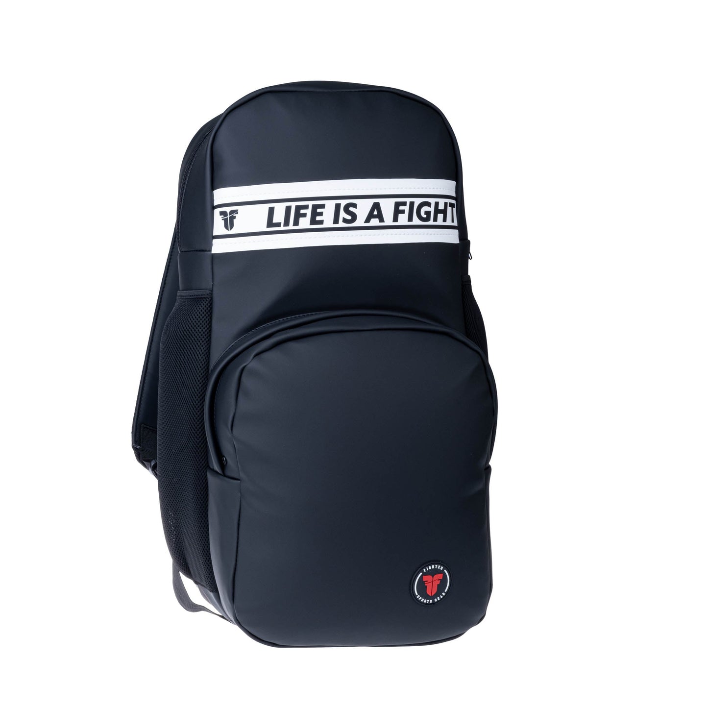 Sac à dos Fighter en similicuir - noir