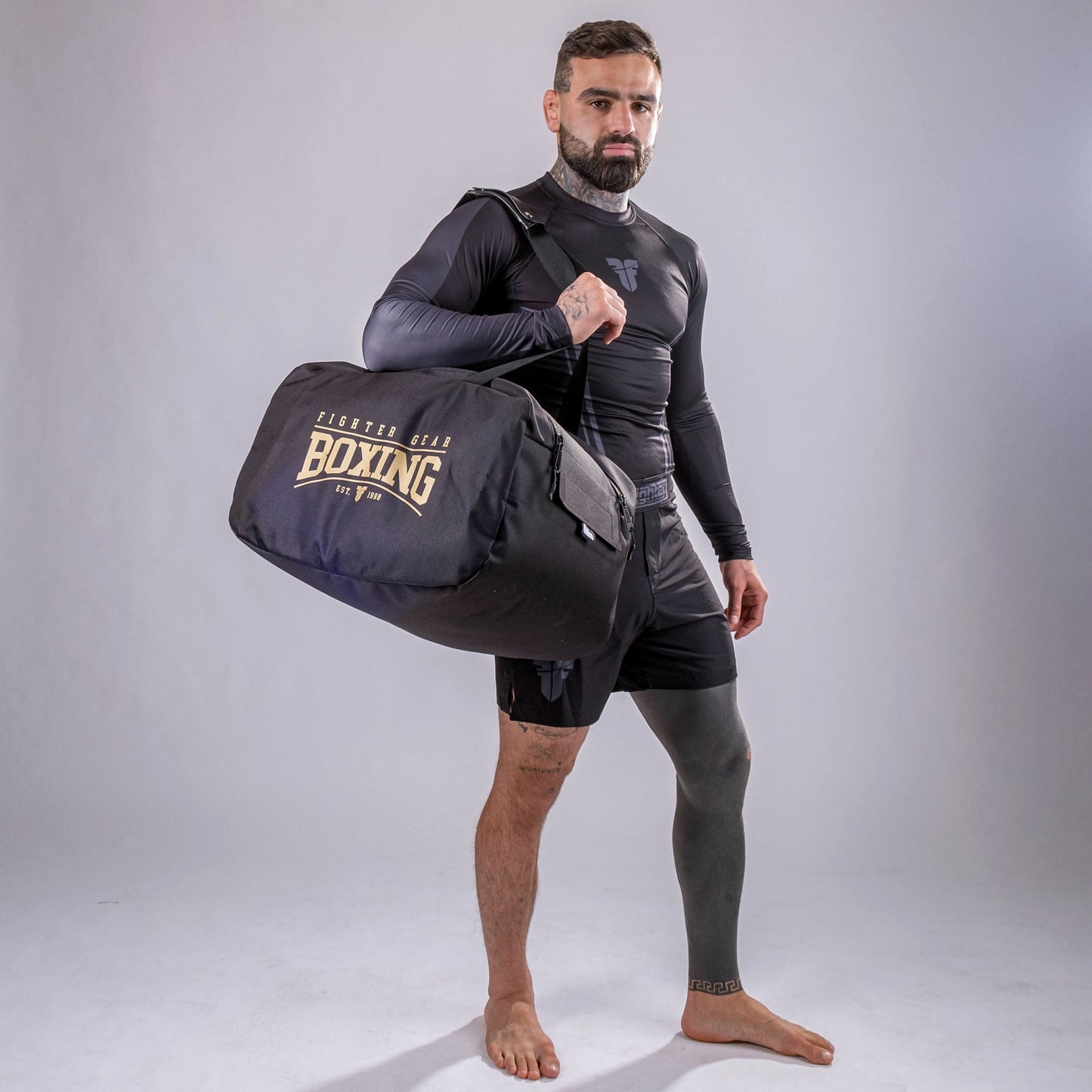 Sac de sport de boxe Fighter noir/or - FBXBG-01
