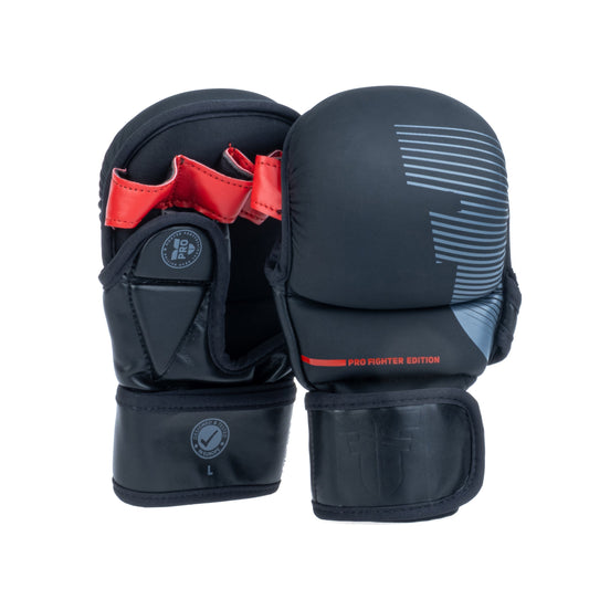 Gants de MMA Fighter Pro PU noir - FMG-PRO-001