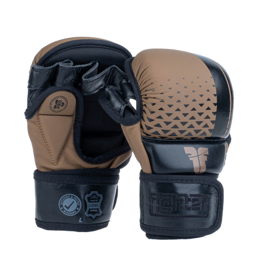 Gants de MMA Fighter Pro - noir/marron, FMGL-PRO-001