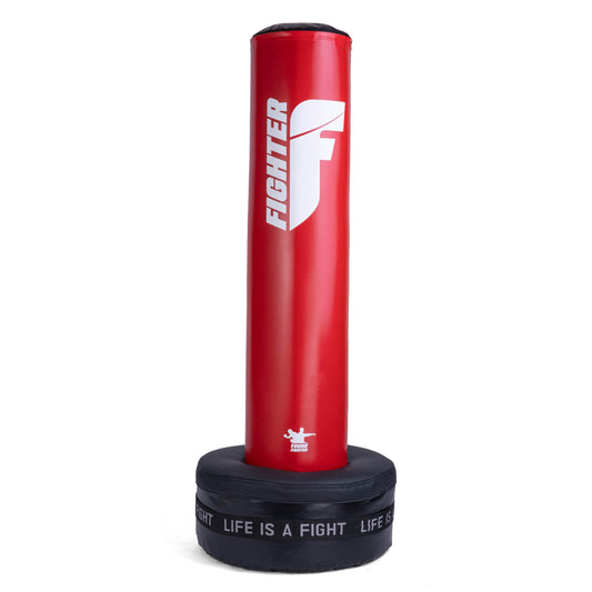 Sac de boxe autoportant Fighter YOUNG - rouge/blanc