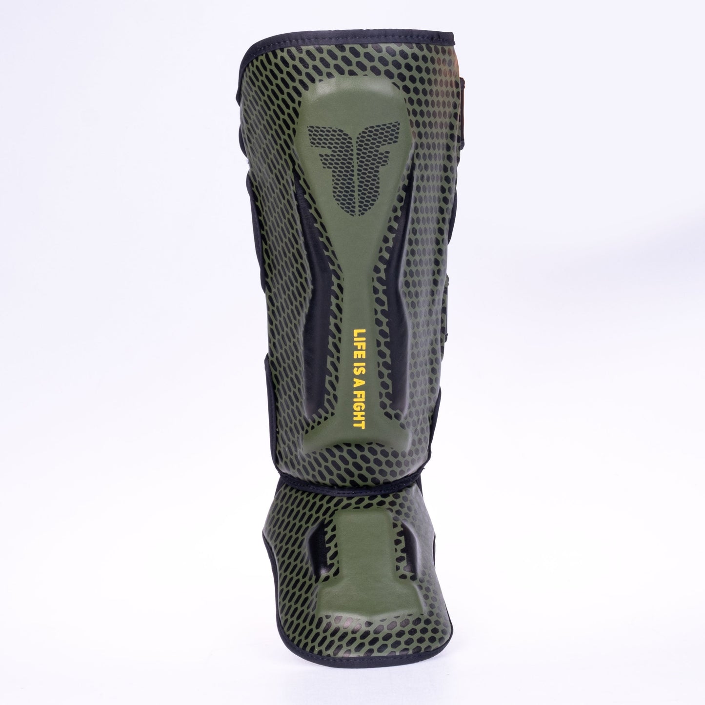 Protège-tibias Fighter Thai Ergo kaki/noir - FSG-004ND2