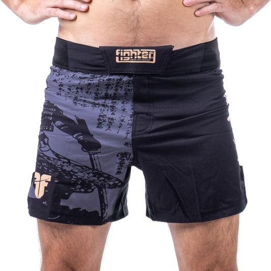 Short de combat MMA Samurai, noir/or - FSHM-SAM-01
