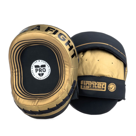 Petit Bouclier ovale Fighter Pro noir/doré - FSMPR-002-BG