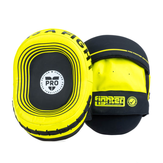 Petit Bouclier ovale Fighter Pro noir/jaune fluo -FSMPR-002-NB