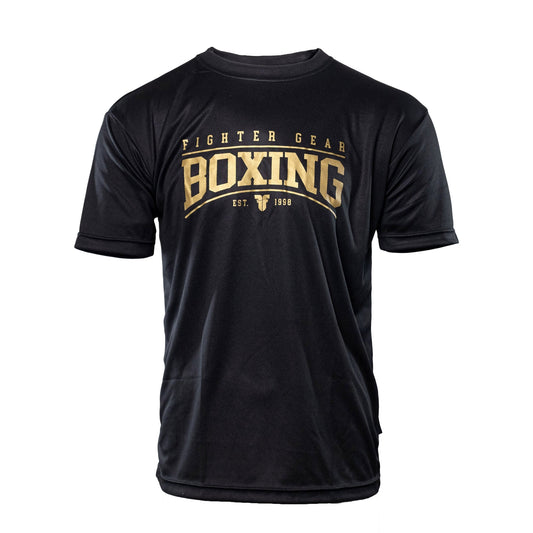T-shirt d'entraînement de boxe Fighter - noir, FTSH-02BLBX