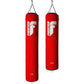 Sac de boxe professionnel Fighter ; 150 cm et 180 cm ; diamètre 36 cm - rouge/blanc
