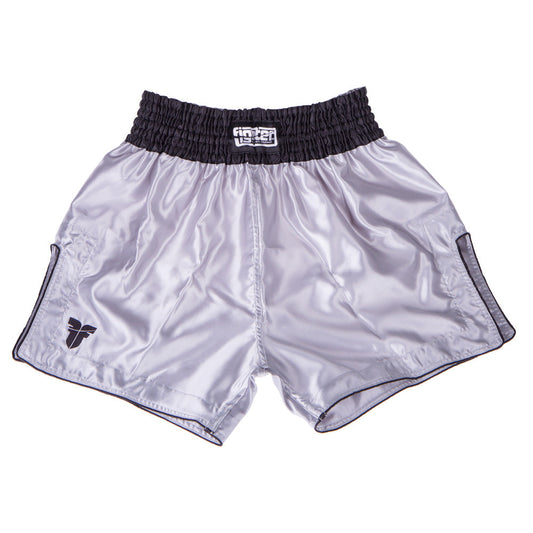 Boxer de combat thaïlandais Bangkok Plain - argent/noir, FP09