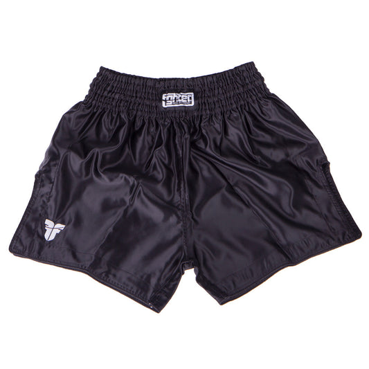 Boxer de bain thaïlandais Bangkok Plain noir - FP04