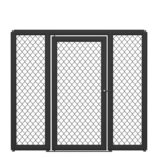 Panneau de cage MMA avec porte et rembourrage supplémentaire à gauche et à droite, CPD-LR