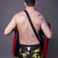 Bouclier de combat pour coups de pied et de poing - noir/rouge, FKPS-01