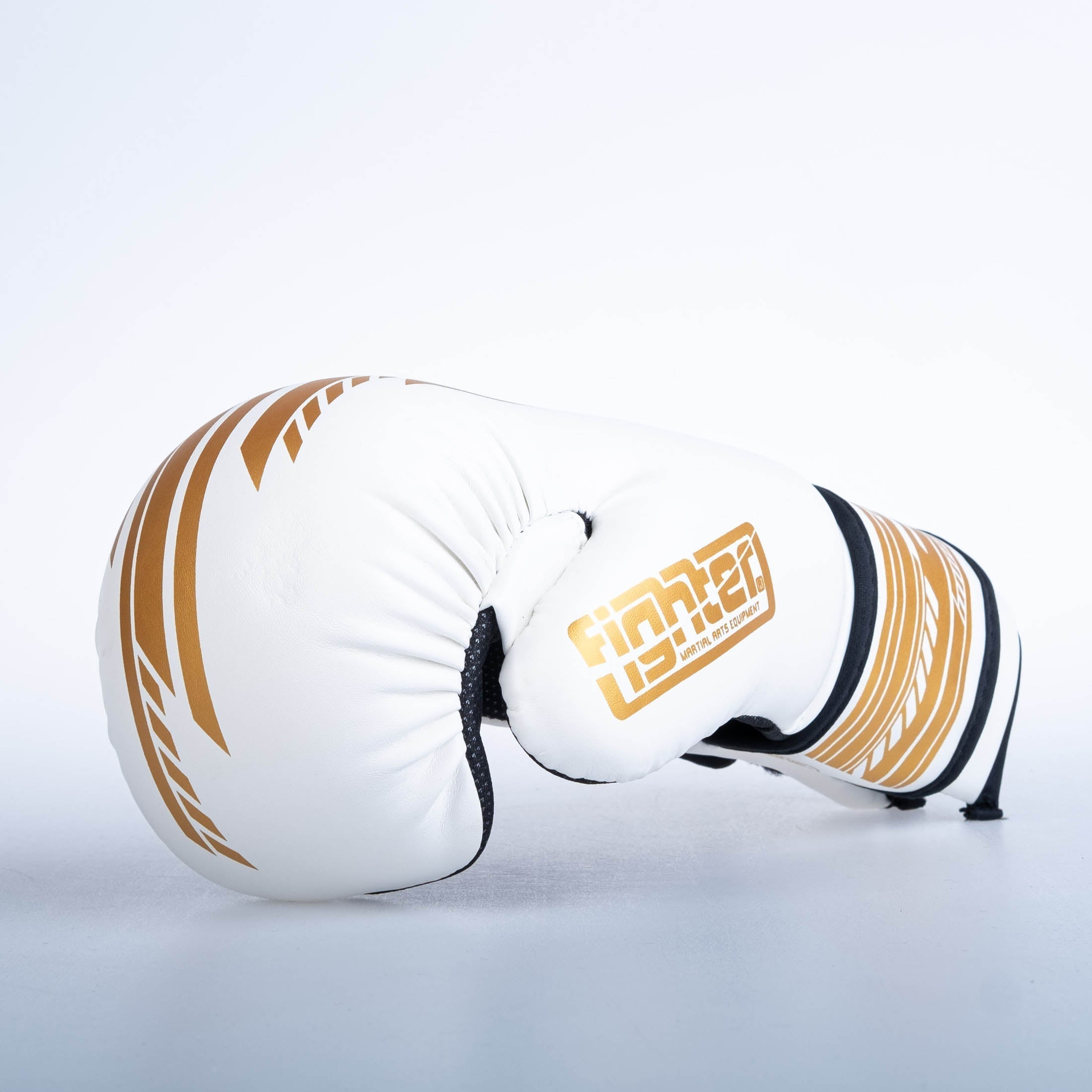 Gants Fighter Open Gloves Quick - Édition SGP - blanc/or - Fighter Sport