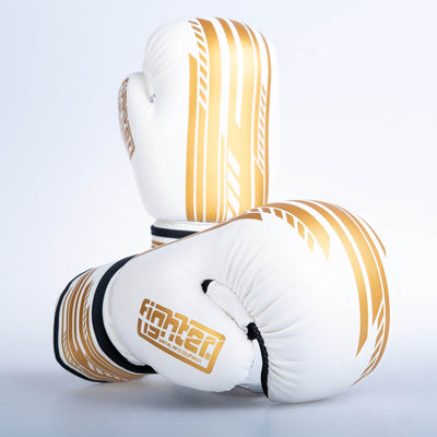 Gants Fighter Open Gloves Quick - Édition SGP - blanc/or - Fighter Sport