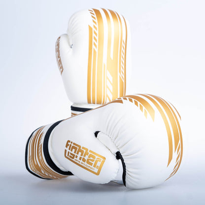 Gants Fighter Open Gloves Quick - Édition SGP - blanc/or - Fighter Sport