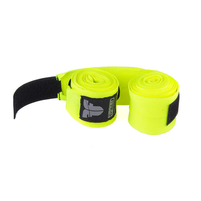 Bandages de boxe Fighter jaune fluo - FHW-002NY - Fighter Sport