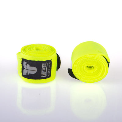 Bandages de boxe Fighter jaune fluo - FHW-002NY - Fighter Sport