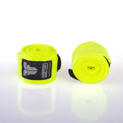 Bandages de boxe Fighter jaune fluo - FHW-002NY - Fighter Sport
