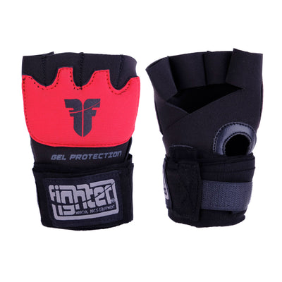 Bandages en gel Fighter Strap noir/rouge - FGW-001BR - Fighter Sport