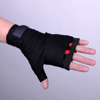 Bandages en gel Fighter Strap noir/rouge - FGW-001BR - Fighter Sport
