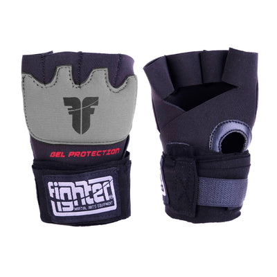 Bandages pour les mains Fighter Gel noir/gris - FGWN-001BG - Fighter Sport