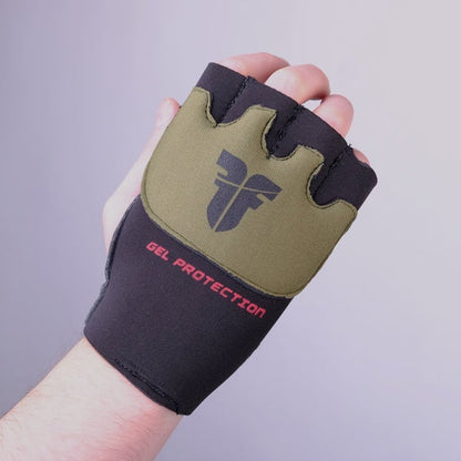 Bandages pour les mains Fighter Gel - noir/kaki, FGWN-001BK - Fighter Sport