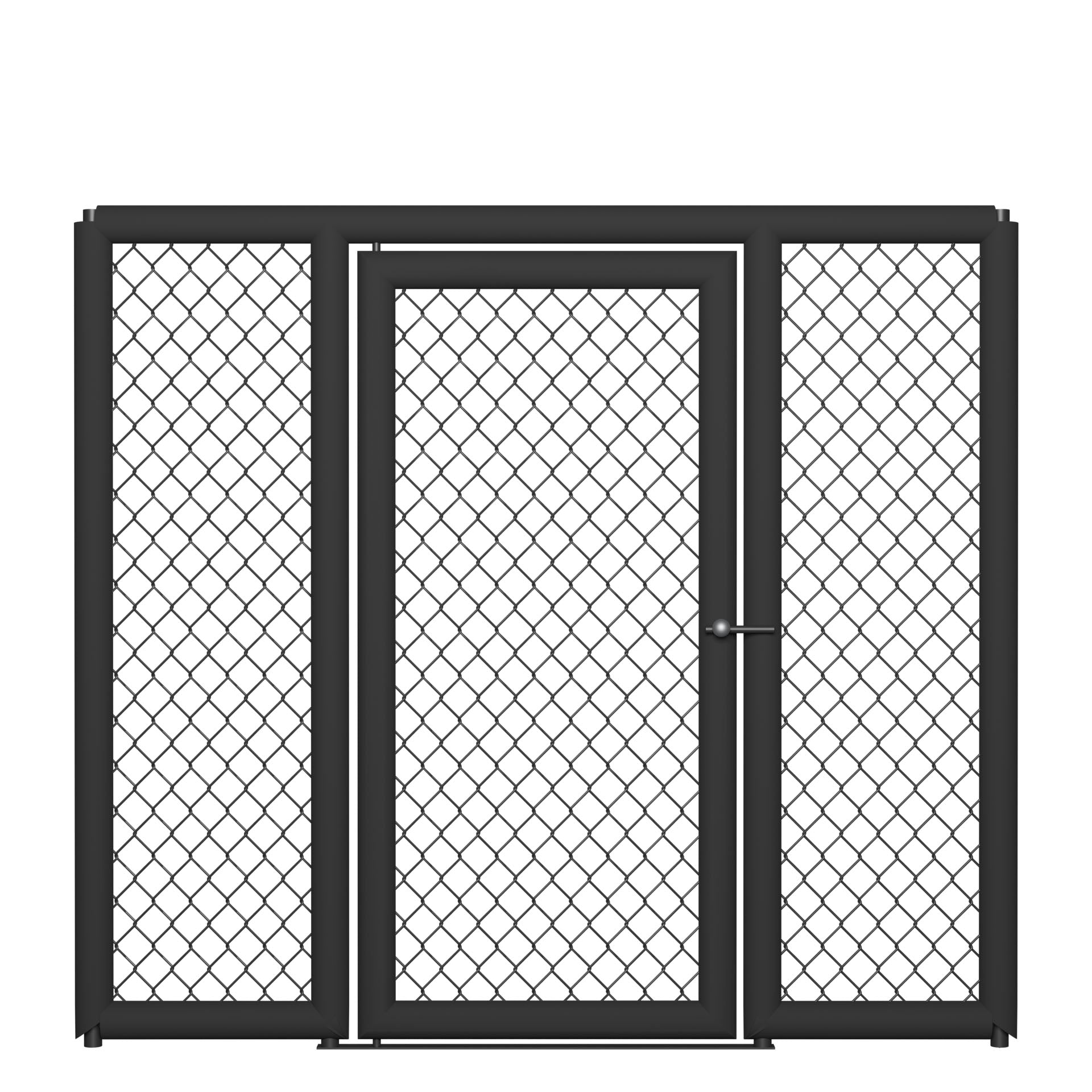 Panneau de cage MMA avec porte et rembourrage supplémentaire à gauche et à droite - CPD-LR - Fighter Sport