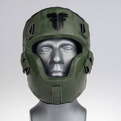 Casque antichoc Fighter Shock kaki/camouflage - JE999-KHC - Fighter Sport