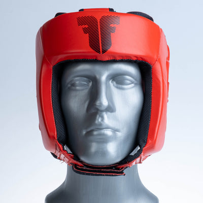 Casque de protection Fighter Head Guard Amateur rouge - FHG-001BXR - Fighter Sport