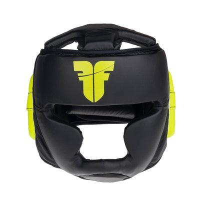 Casque Fighter Headguard Sparrin noir/jaune fluo - JE1421PUBNY - Fighter Sport