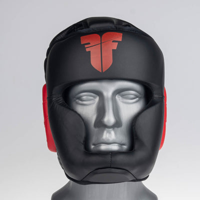 Casque Fighter Headguard Sparring noir/rouge - JE1421PURED - Fighter Sport