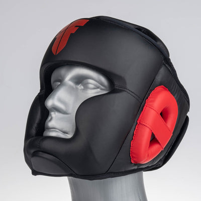 Casque Fighter Headguard Sparring noir/rouge - JE1421PURED - Fighter Sport