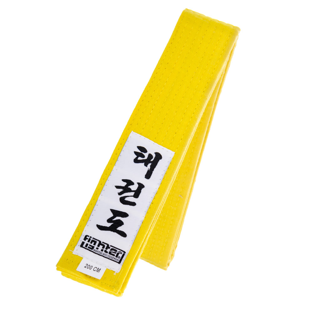 Ceinture de taekwondo ITF Fighter jaune - FTB-02 - Fighter Sport