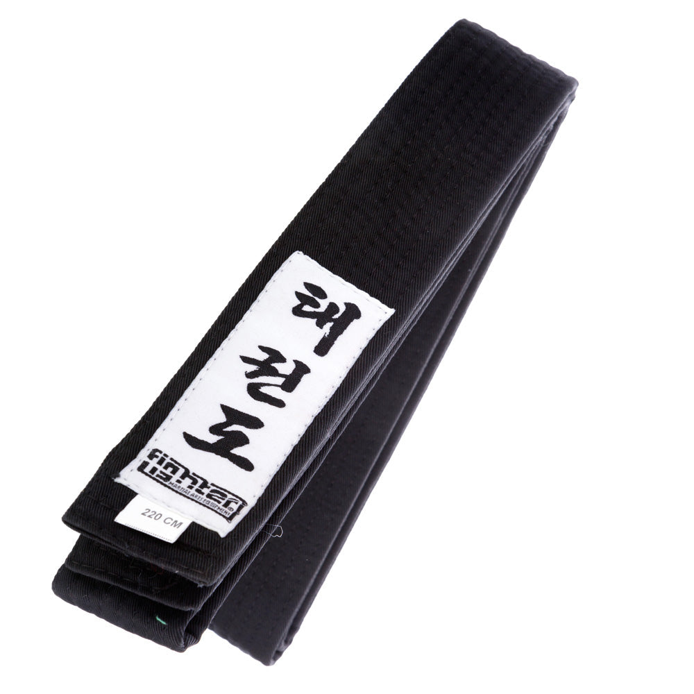 Ceinture de taekwondo ITF Fighter noire - FTB-06 - Fighter Sport