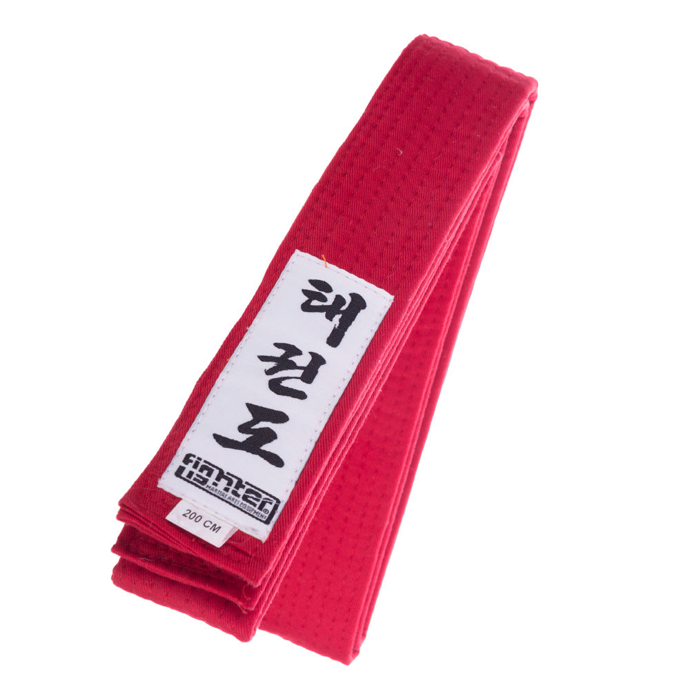 Ceinture de taekwondo ITF Fighter rouge - FTB-05 - Fighter Sport
