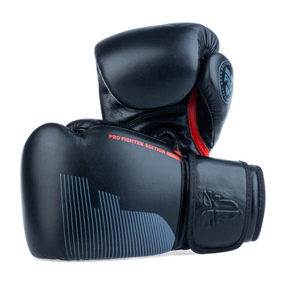 Gant de boxe Fighter Boxing Gloves Pro noir - FBG-PRO-002 - Fighter Sport