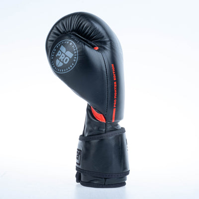 Gant de boxe Fighter Boxing Gloves Pro noir - FBG-PRO-002 - Fighter Sport