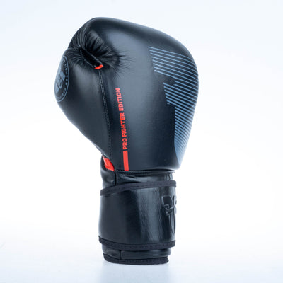 Gant de boxe Fighter Boxing Gloves Pro noir - FBG-PRO-002 - Fighter Sport