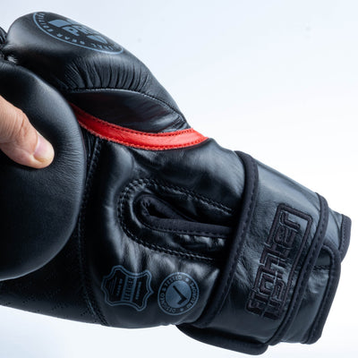 Gant de boxe Fighter Boxing Gloves Pro noir - FBG-PRO-002 - Fighter Sport