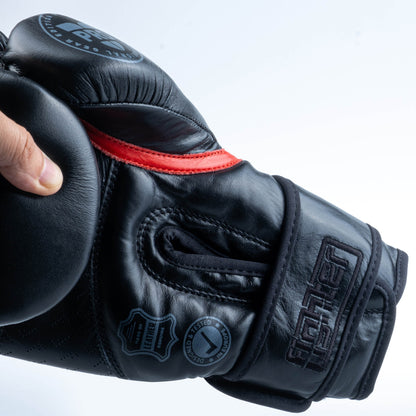 Gant de boxe Fighter Boxing Gloves Pro noir - FBG-PRO-002 - Fighter Sport