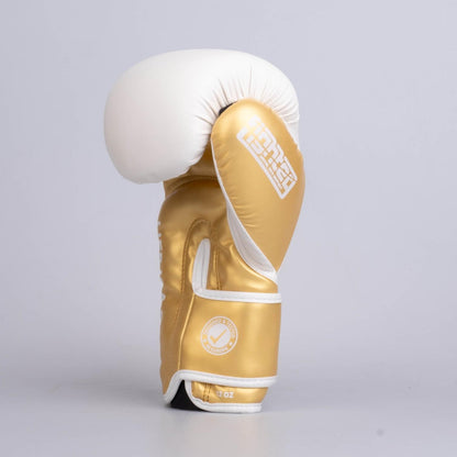 Gants de boxe Fighter Boxing Gloves Training blanc/or - FBG-TRP-002 - Fighter Sport