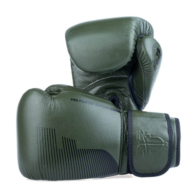 Gants de boxe Fighter Pro - kaki, FBG-PRO-004 - Fighter Sport