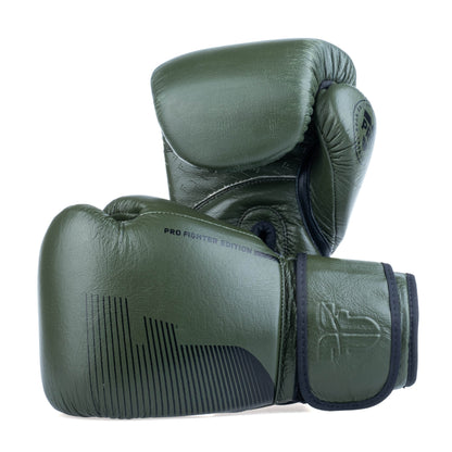 Gants de boxe Fighter Pro - kaki, FBG-PRO-004 - Fighter Sport