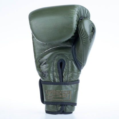 Gants de boxe Fighter Pro - kaki, FBG-PRO-004 - Fighter Sport