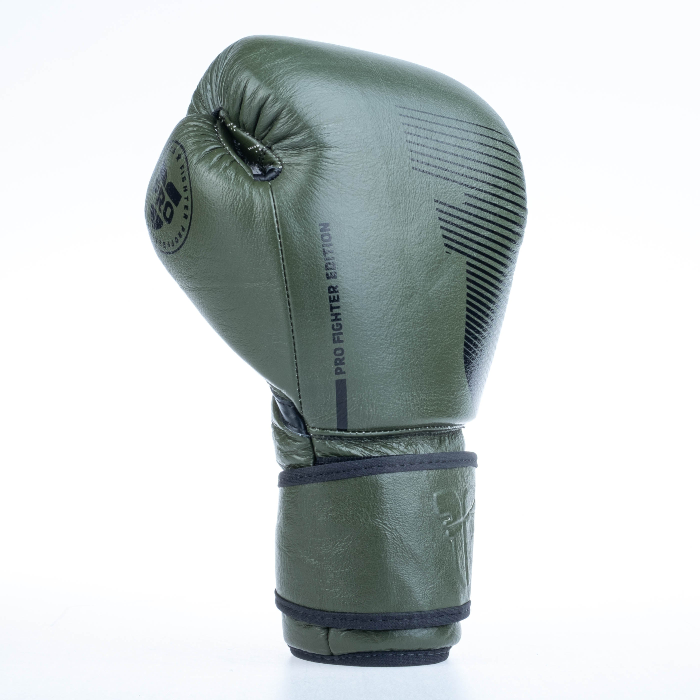 Gants de boxe Fighter Pro - kaki, FBG-PRO-004 - Fighter Sport