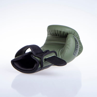 Gants de boxe Fighter Sparring - kaki mat/noir, FBG-002KB - Fighter Sport