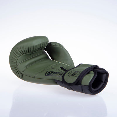 Gants de boxe Fighter Sparring - kaki mat/noir, FBG-002KB - Fighter Sport