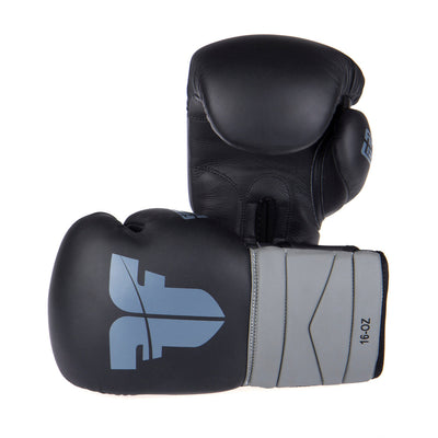 Gants de boxe Fighter Sparring - noir/gris, FBG-002-BG - Fighter Sport